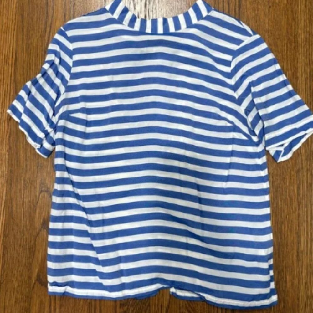 Blue and White Striped T-Shirt